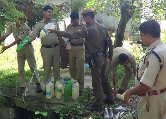 100 bottles of local liquor seized by Khowai police
